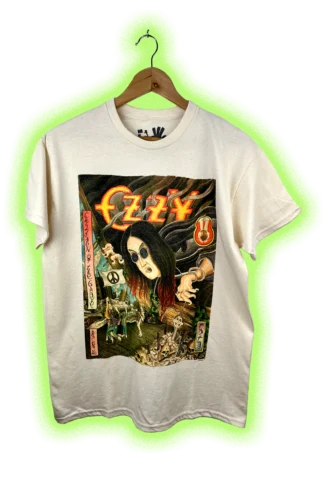 Camiseta crudo CHILDREN OF THE GRAVE de ANKOR, ilustración de Mariano «El Tata» Martínez, vista frontal