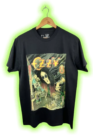 Camiseta negra CHILDREN OF THE GRAVE de ANKOR, ilustración de Mariano «El Tata» Martínez, vista frontal